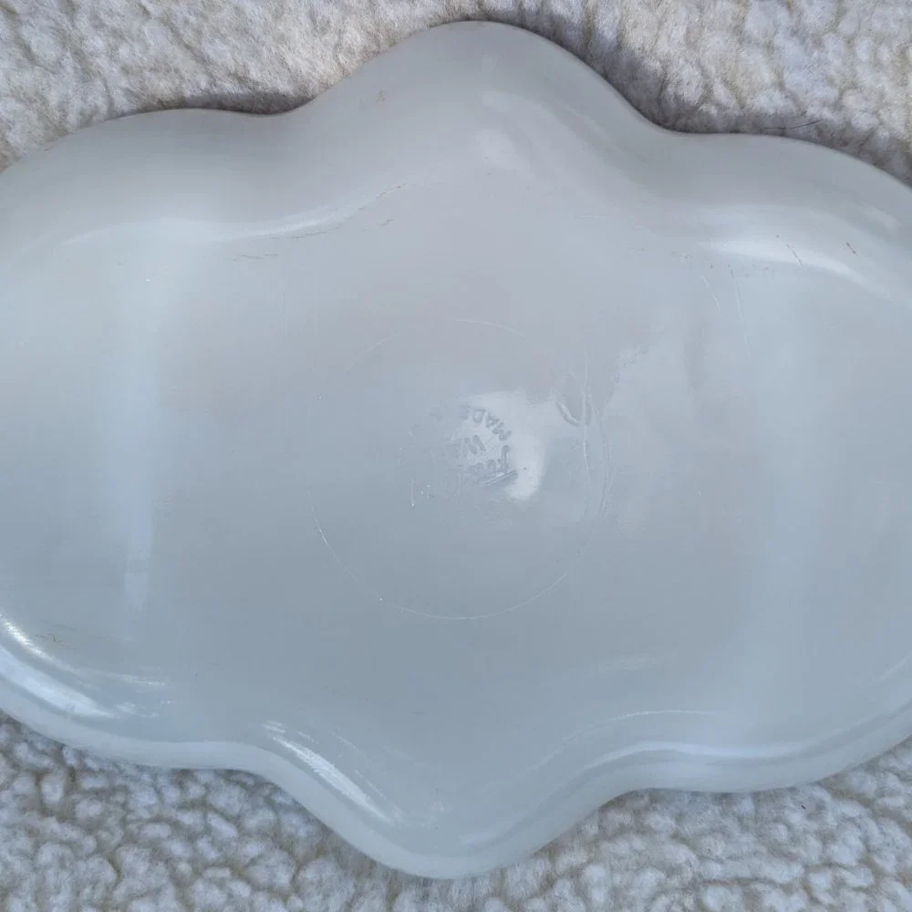 Fire King Oven Ware divided dish.